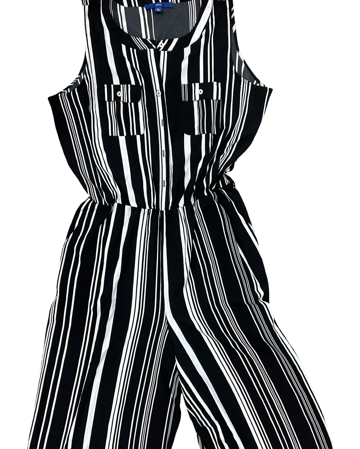 Jumpsuit By Apt 9 In Black & Yellow, Size:Xl