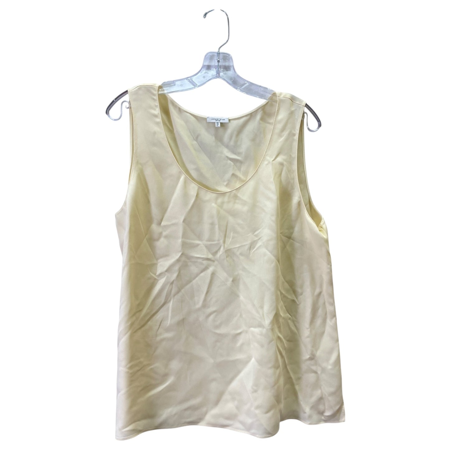 Top Sleeveless Designer By Lafayette 148 In Yellow, Size:Xl