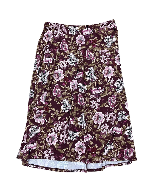 Skirt Midi By Cj Banks In Maroon, Size:1X