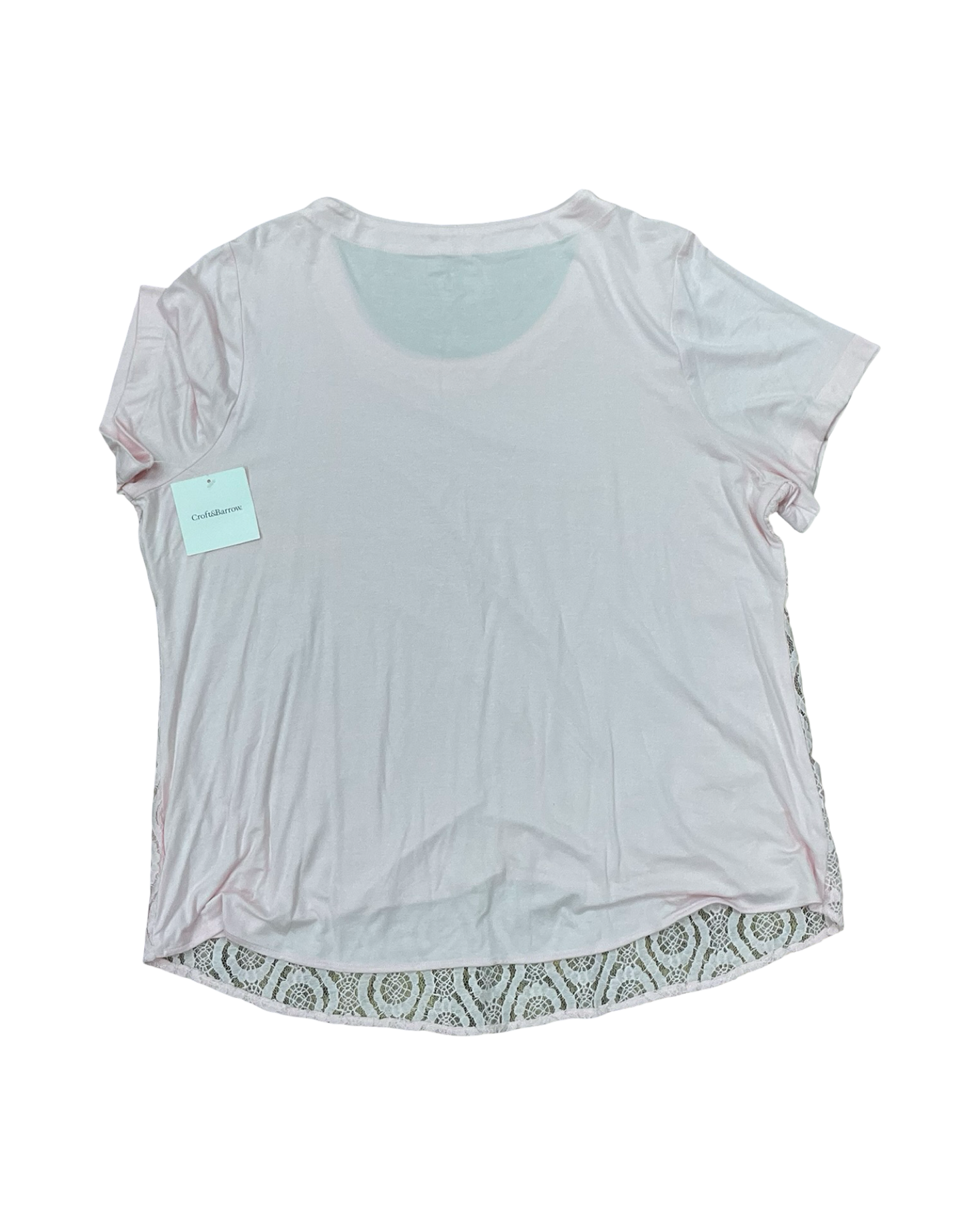 Top Ss By Croft And Barrow In Pink, Size:1X