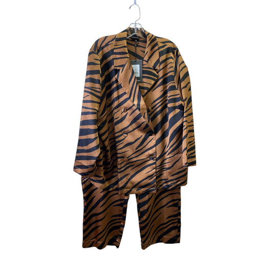 Pants Set 2Pc By Who What Wear In Animal Print, Size:20