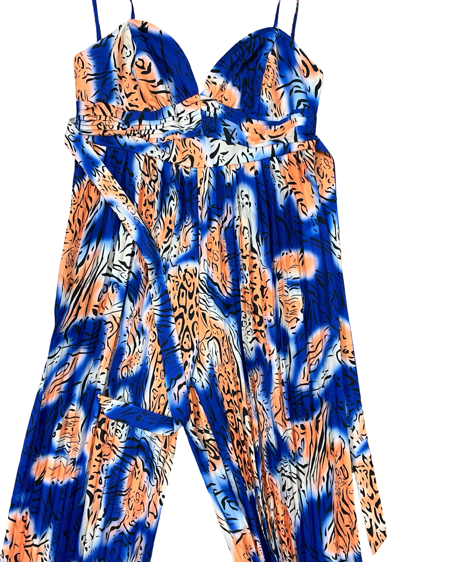 Jumpsuit By Clothes Mentor In Blue & Orange, Size:Xl