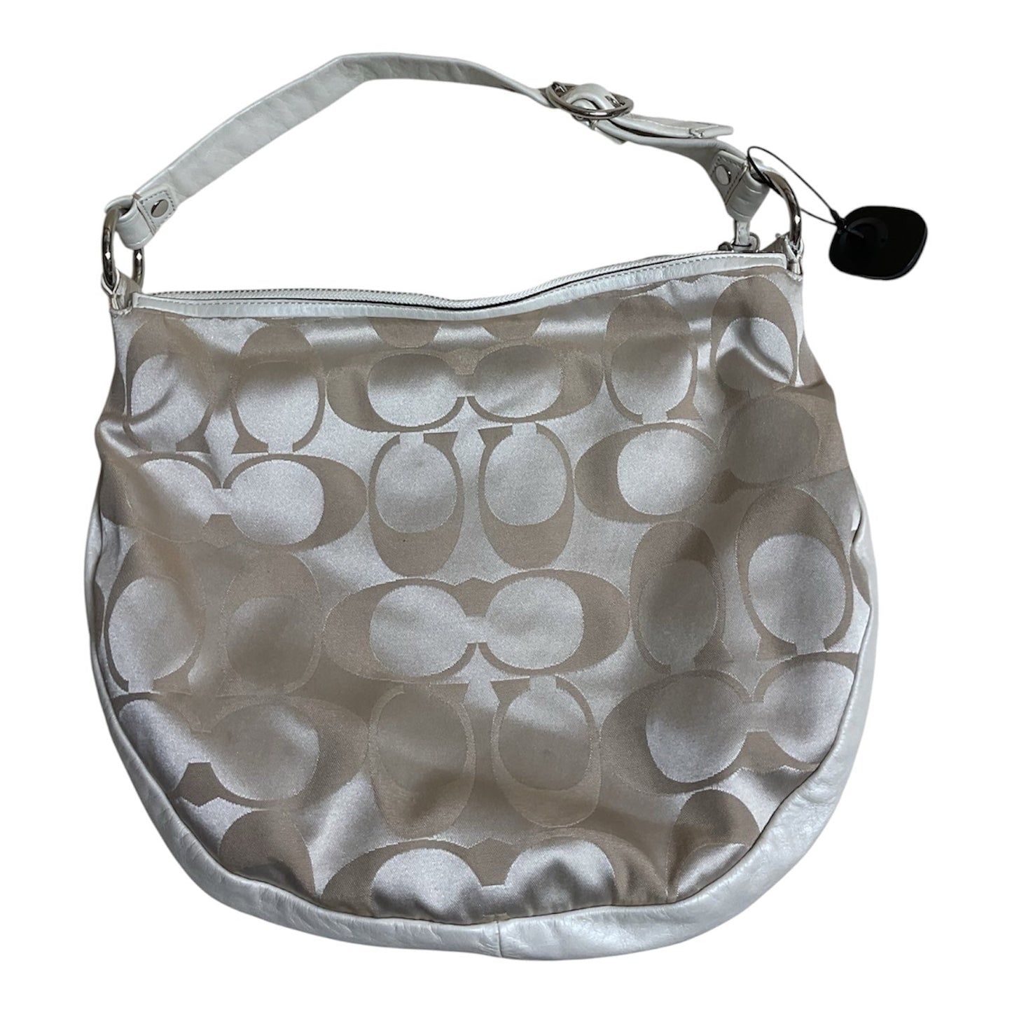 Handbag Designer By Coach In Cream, Size:Large