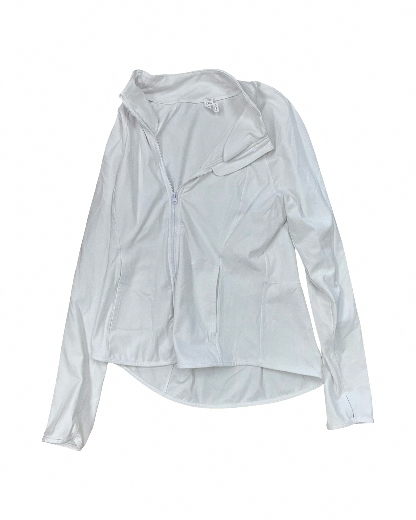 Athletic Jacket By Yogalicious In White, Size:2X