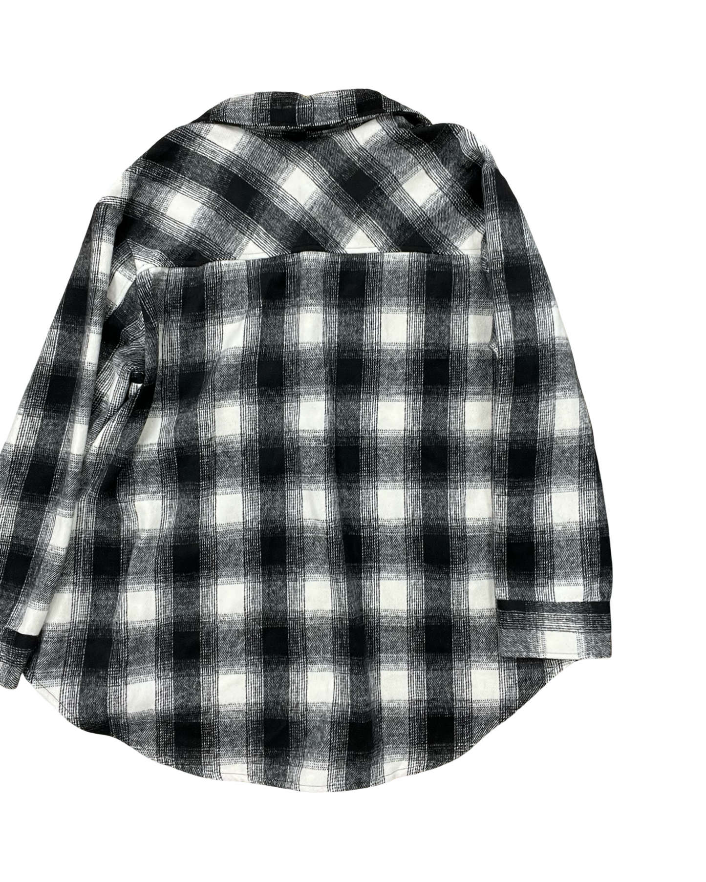Jacket Shirt By Time And Tru In Black & White, Size:1X