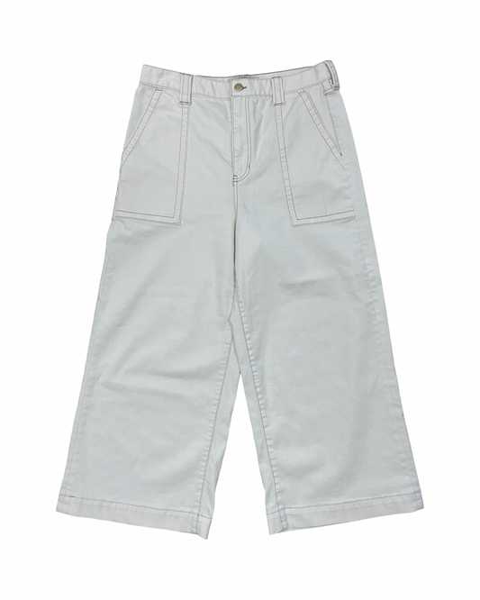 Jeans Wide Leg By Liverpool In Cream Denim, Size:14