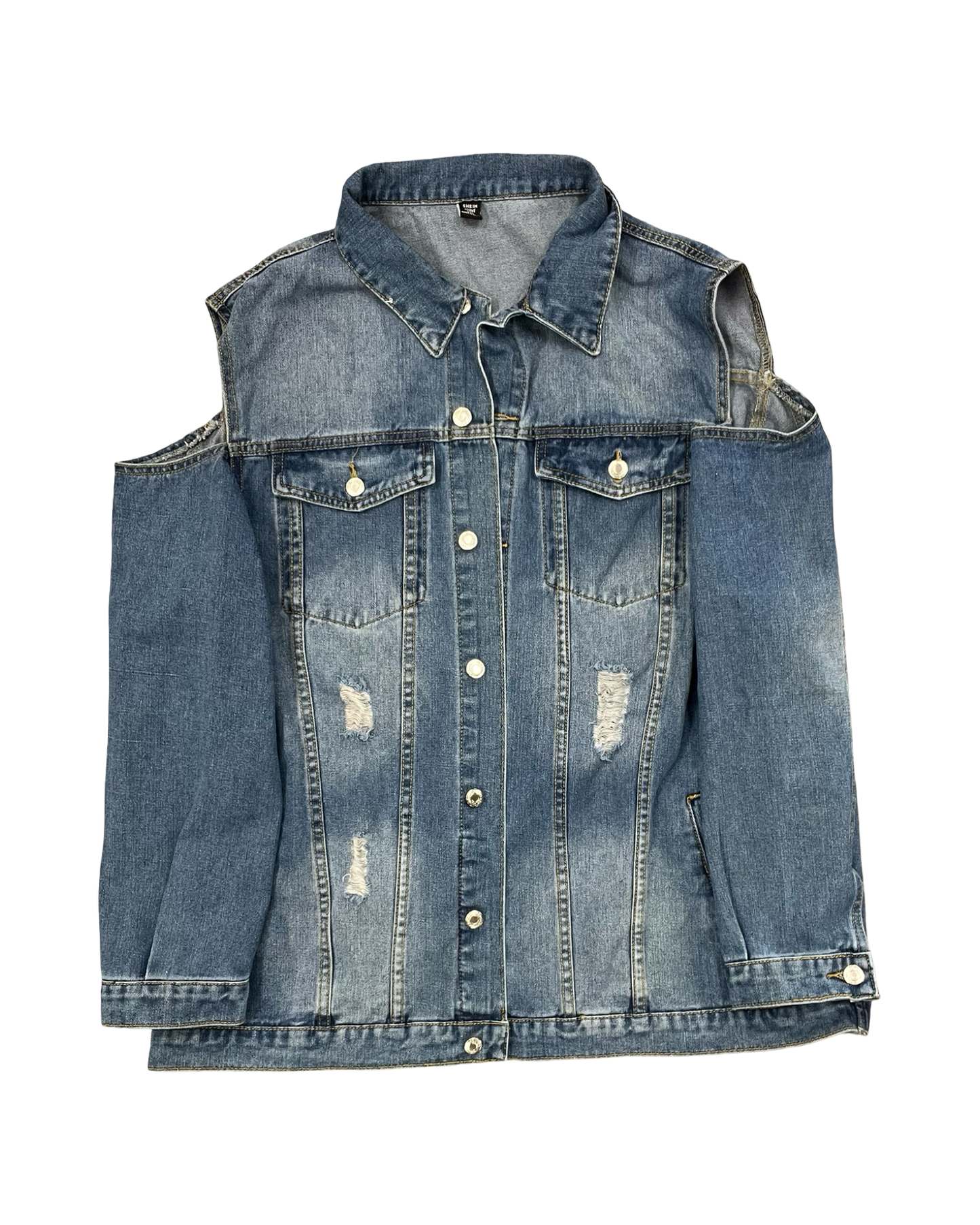 Jacket Denim By Shein In Blue, Size:3X