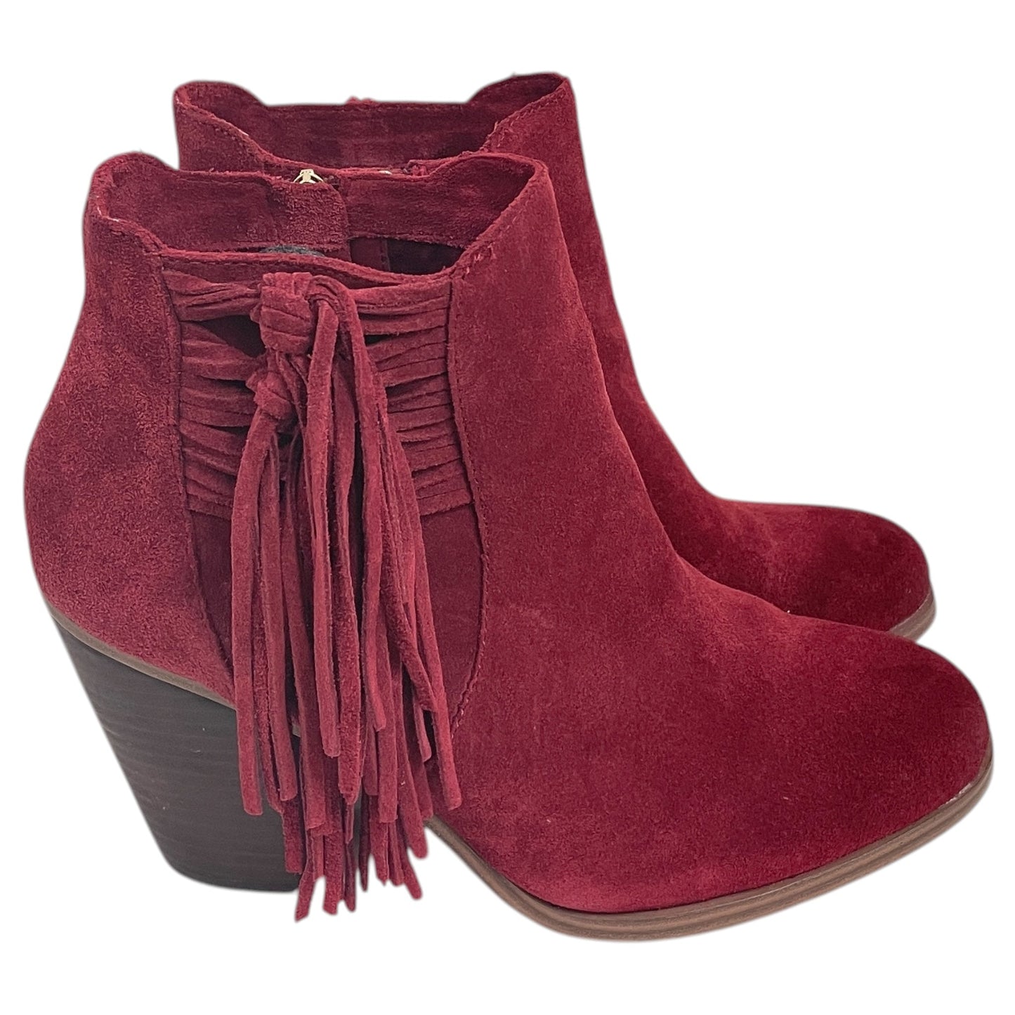 Boots Ankle Heels By Vince Camuto In Red, Size:9.5