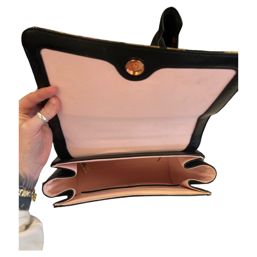 Handbag Leather By Ted Baker In Black, Size:Medium