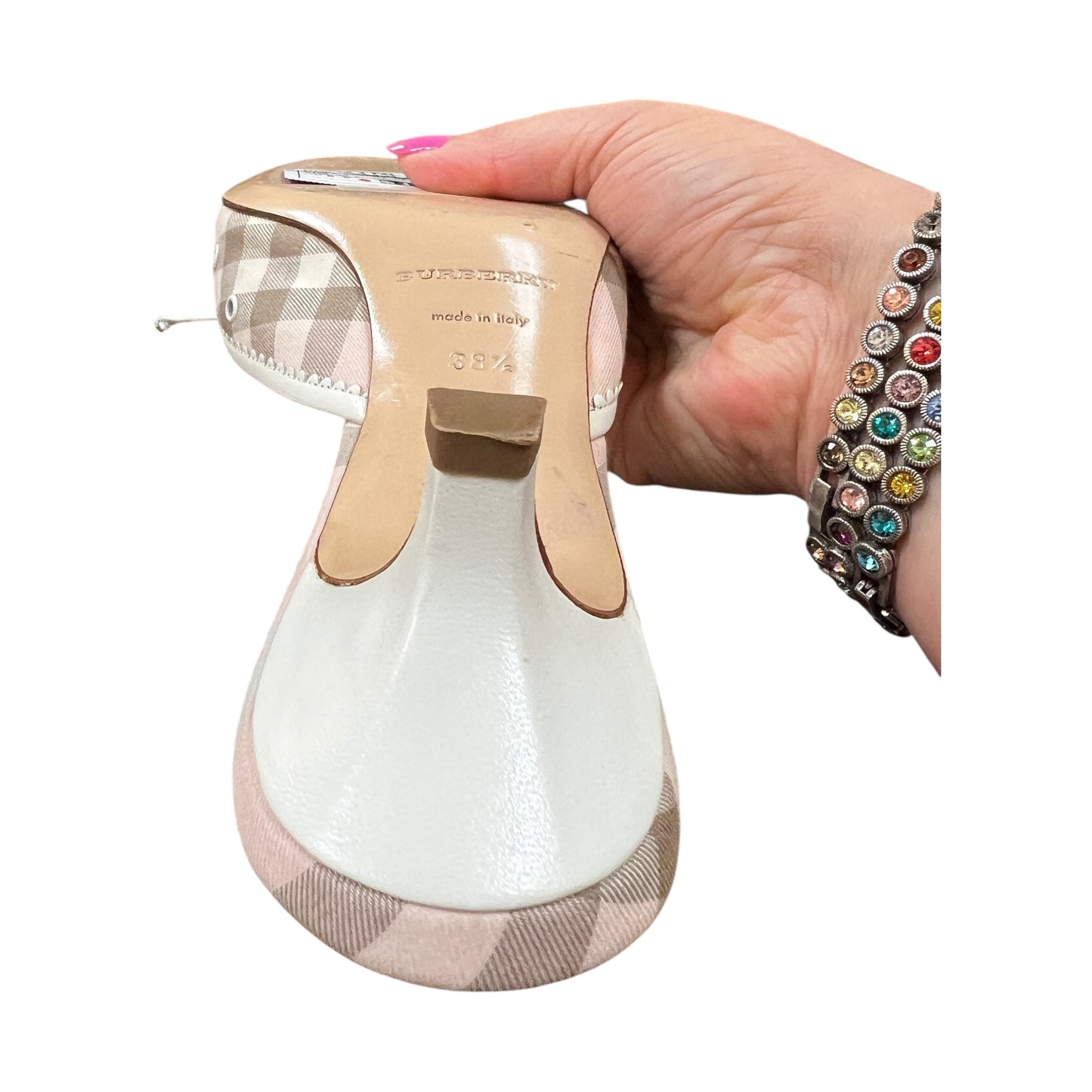 Shoes Luxury Designer By Burberry In Pink, Size:8.5