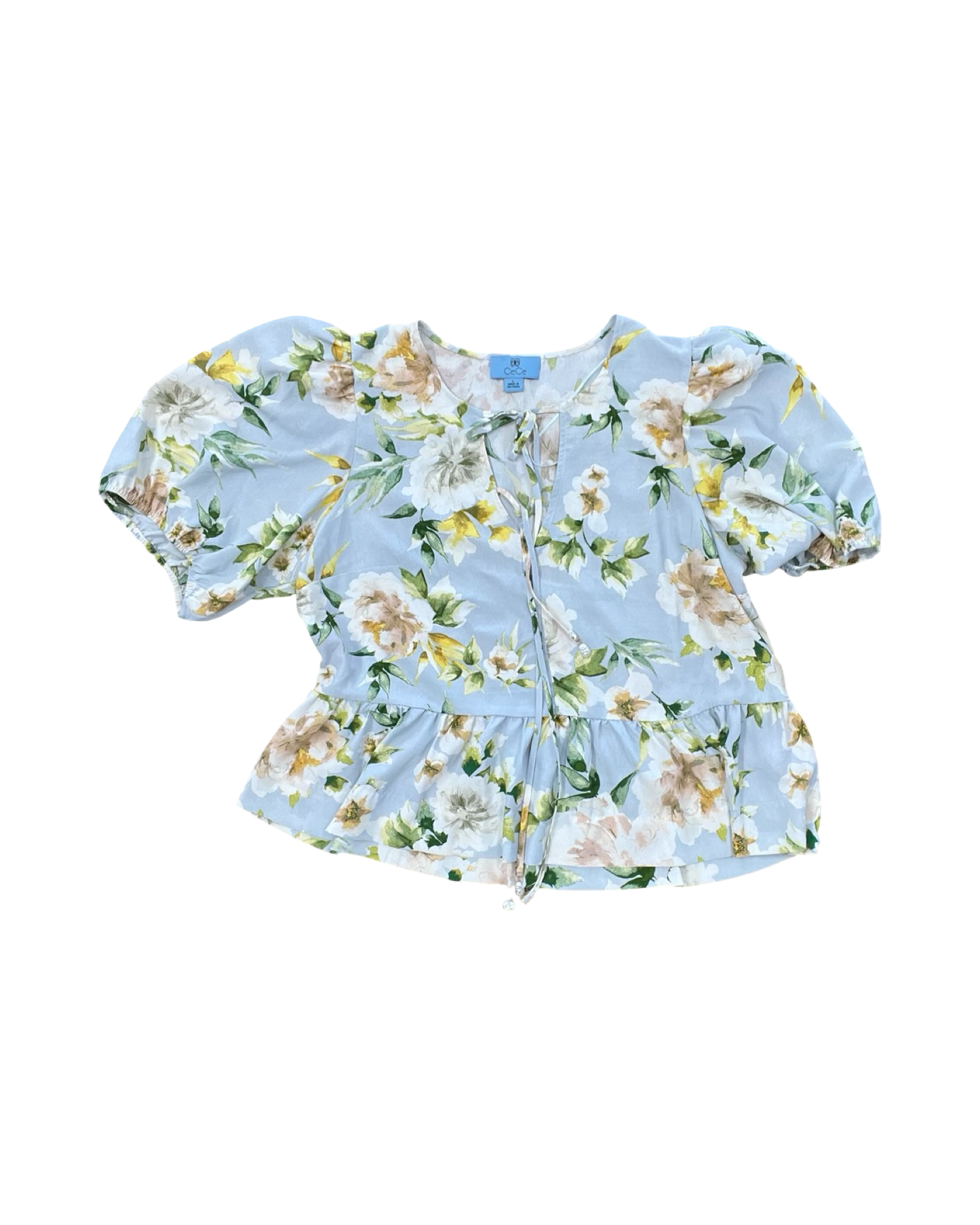 Top Ss By Cece In Floral Print, Size:L