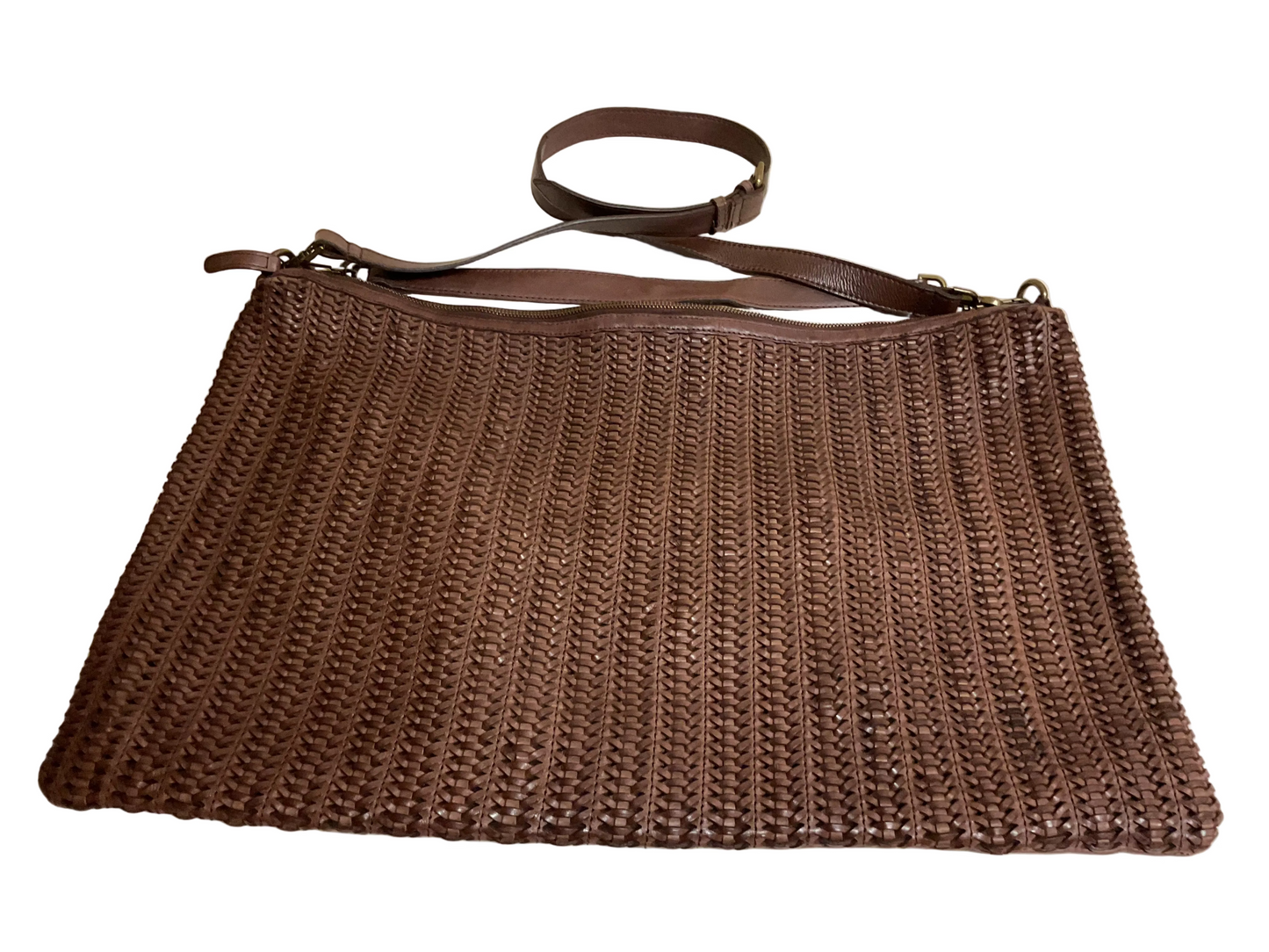 Handbag Leather By Cmc In Brown, Size:Small