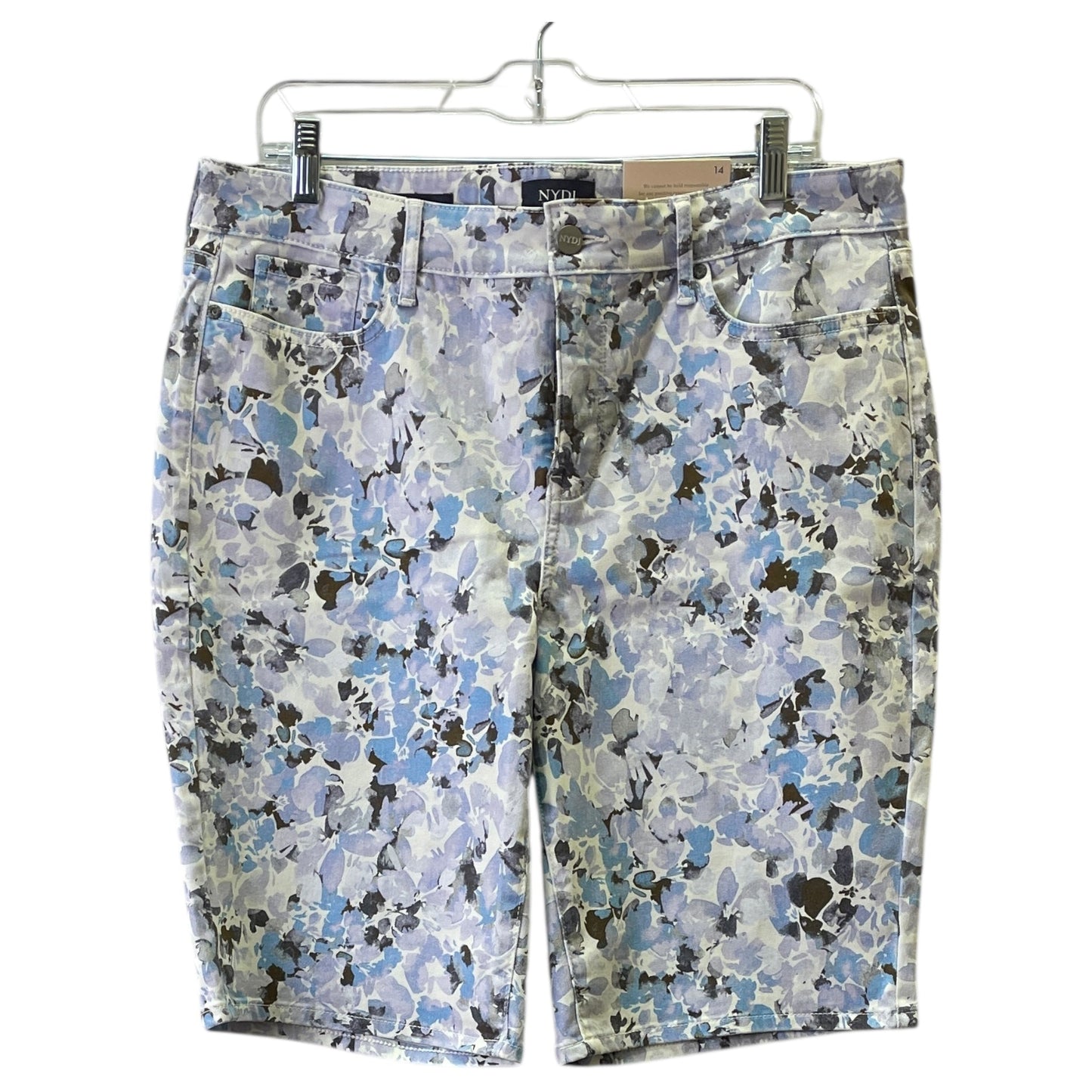 Shorts By Not Your Daughters Jeans In Purple & White, Size:14