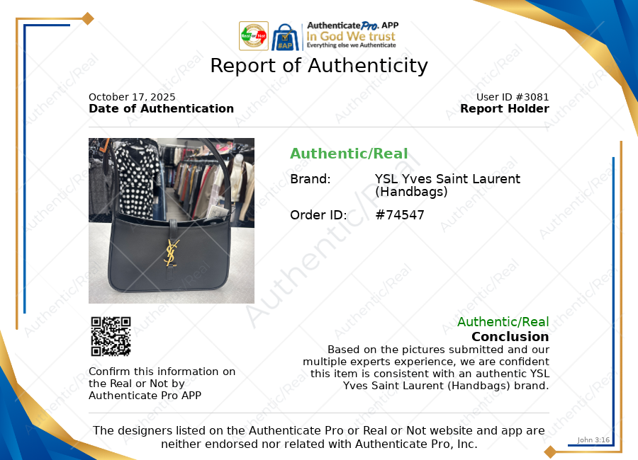 2023 Le 5 à 7 hobo bag By Yves Saint Laurent, Size: Small