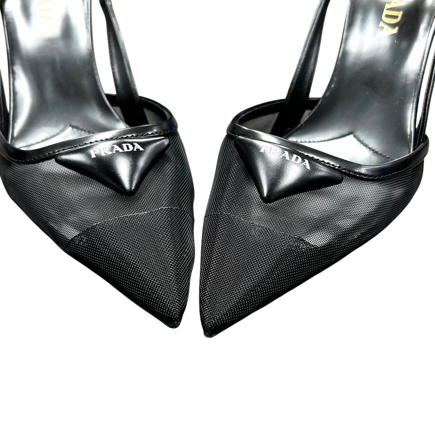 Shoes Luxury Designer By Prada In Black, Size: 6.5