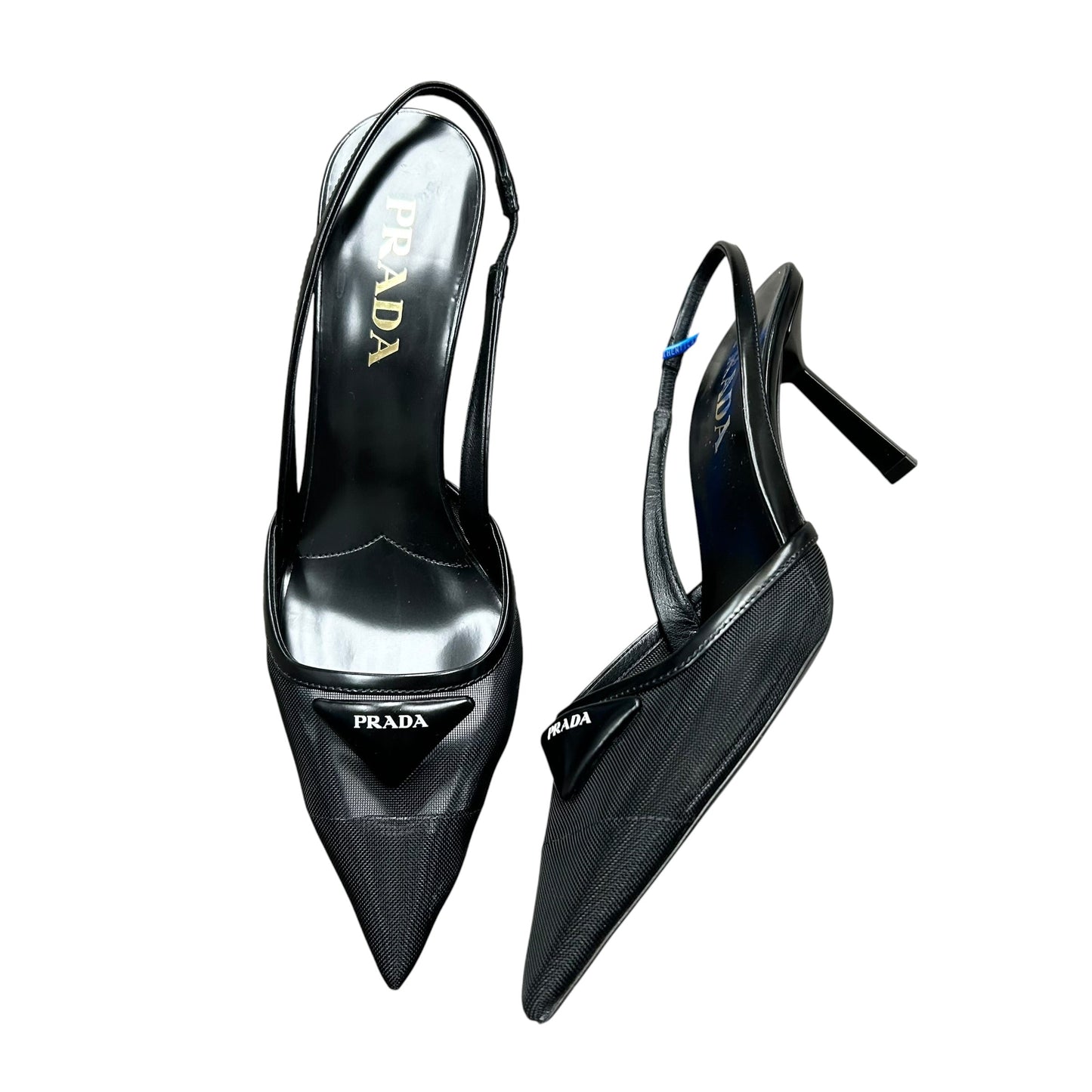Shoes Luxury Designer By Prada In Black, Size: 6.5