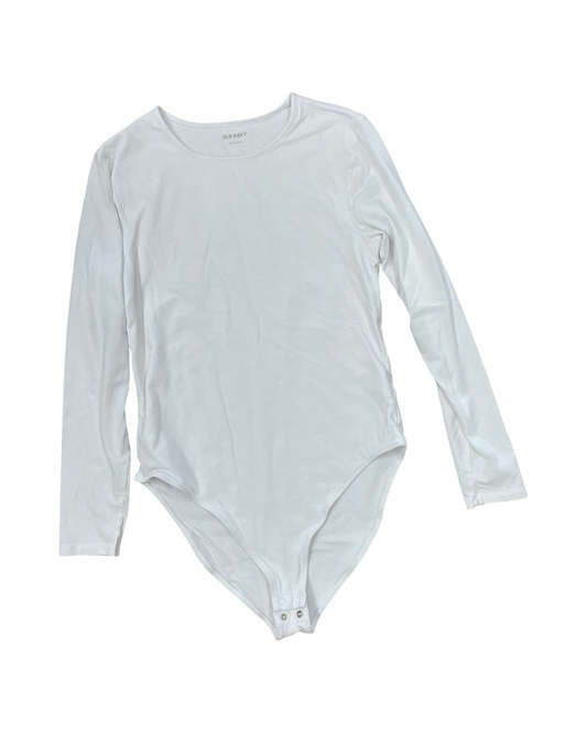 Bodysuit By Old Navy In White, Size:L