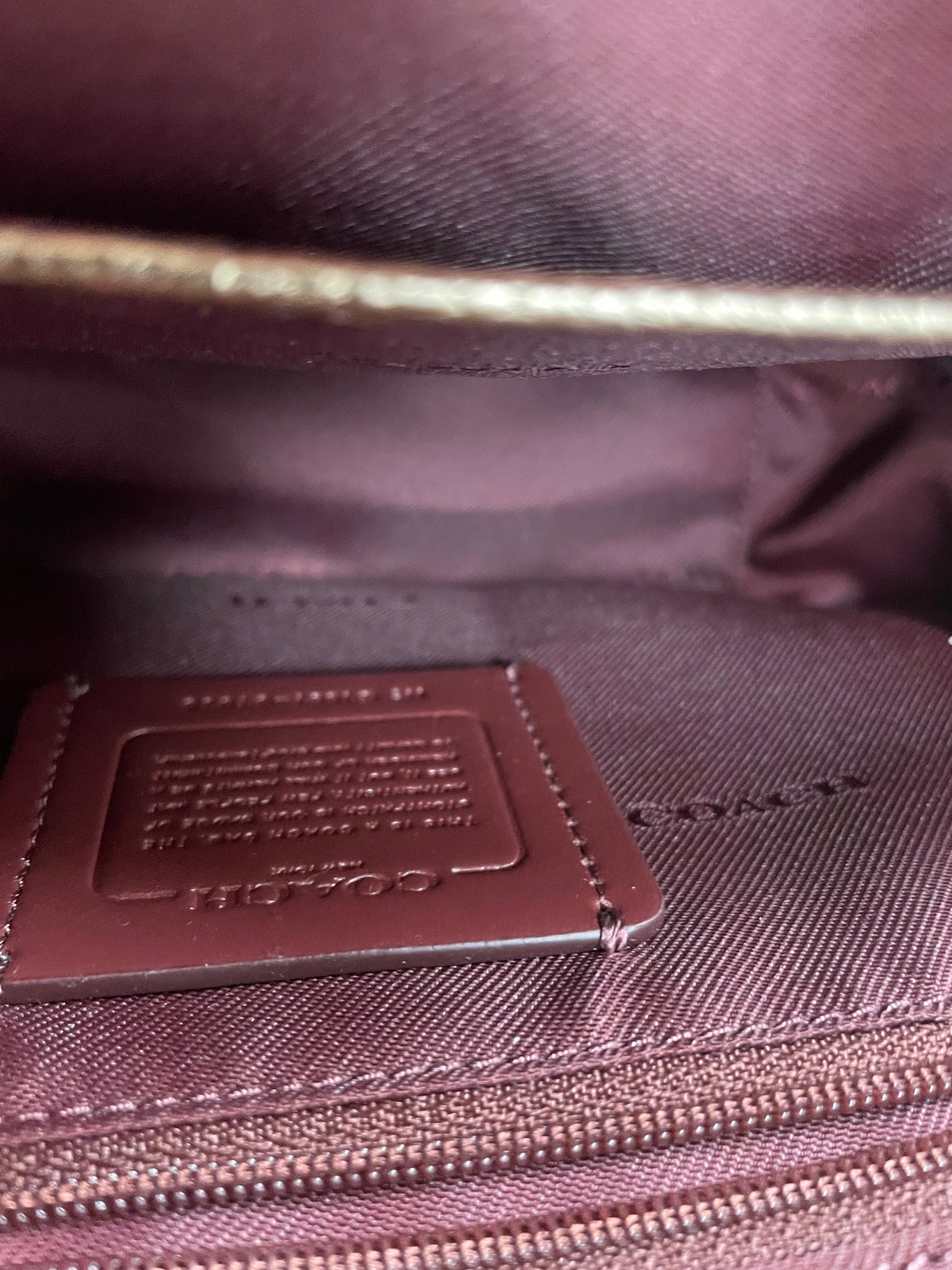 Crossbody Designer By Coach In Copper, Size:Medium