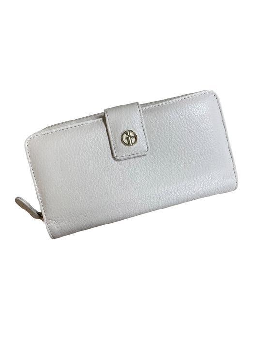 Wallet Leather By Giani Bernini In Cream, Size:Medium