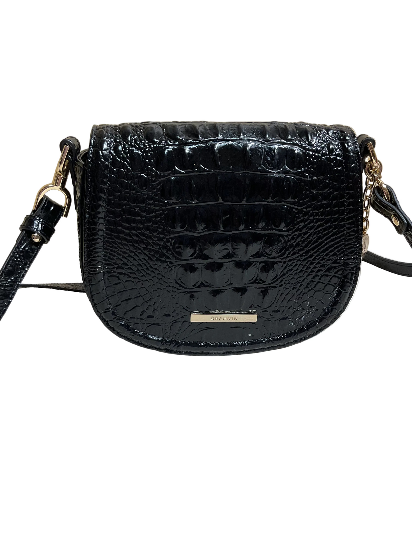 Crossbody Designer By Brahmin In Black, Size:Small