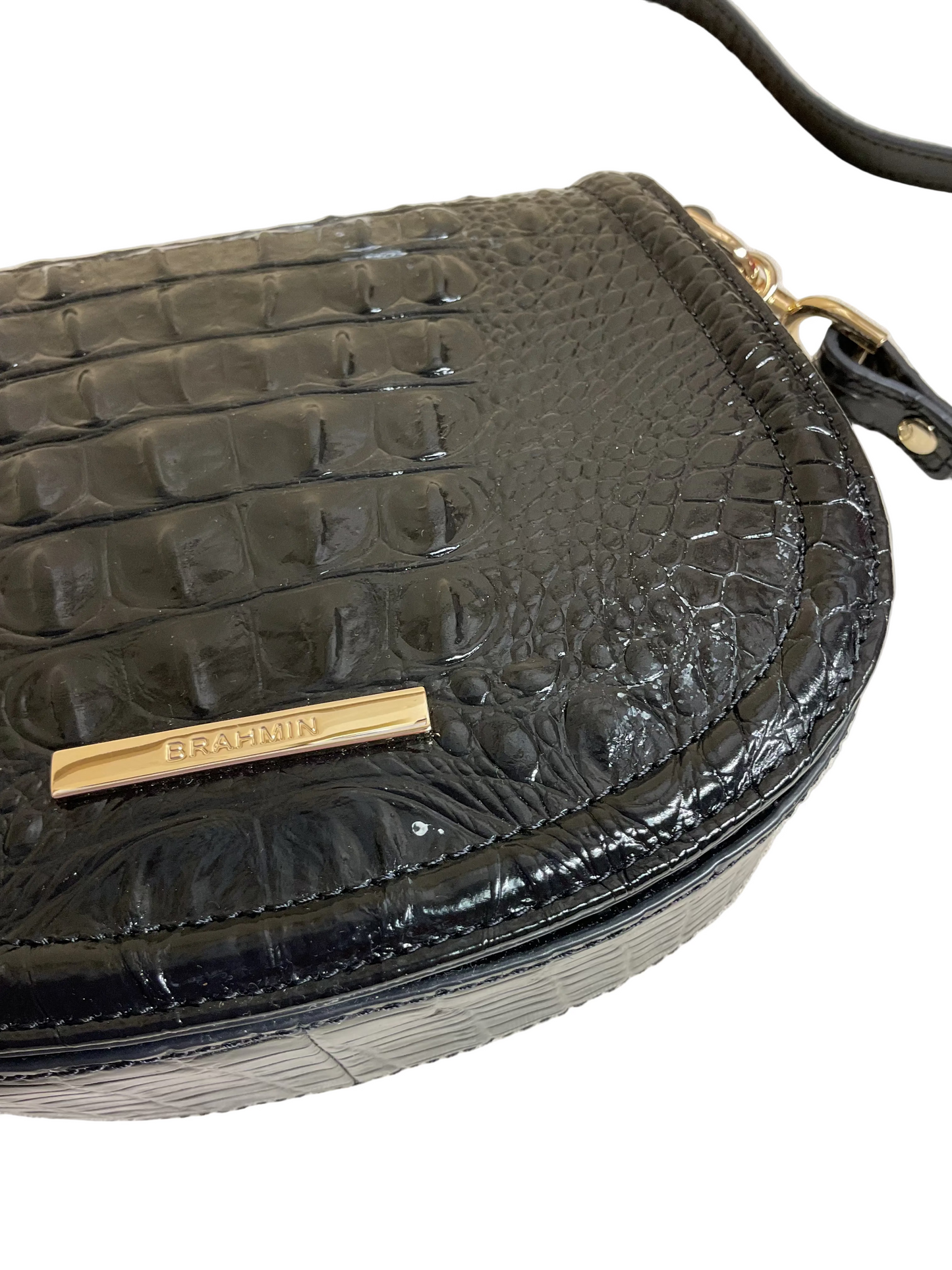Crossbody Designer By Brahmin In Black, Size:Small