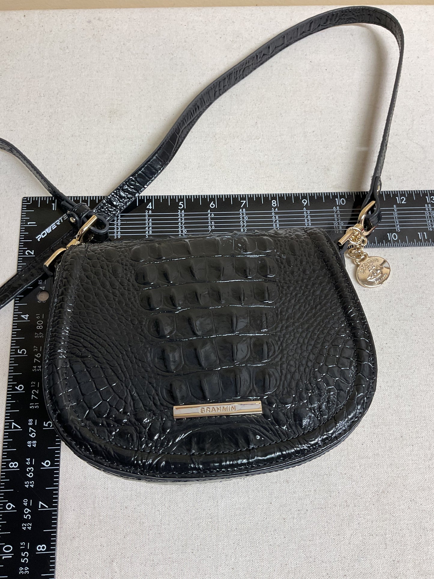Crossbody Designer By Brahmin In Black, Size:Small
