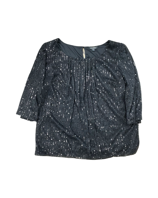 Top Ss By Roz And Ali In Black, Size:2X