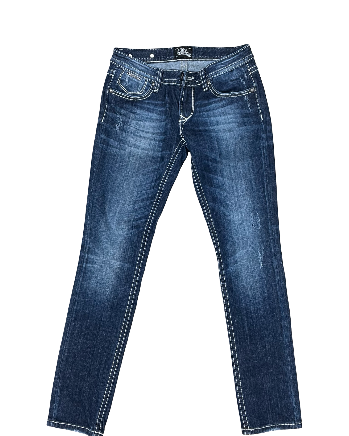 Jeans Skinny By Express In Blue Denim, Size:2P