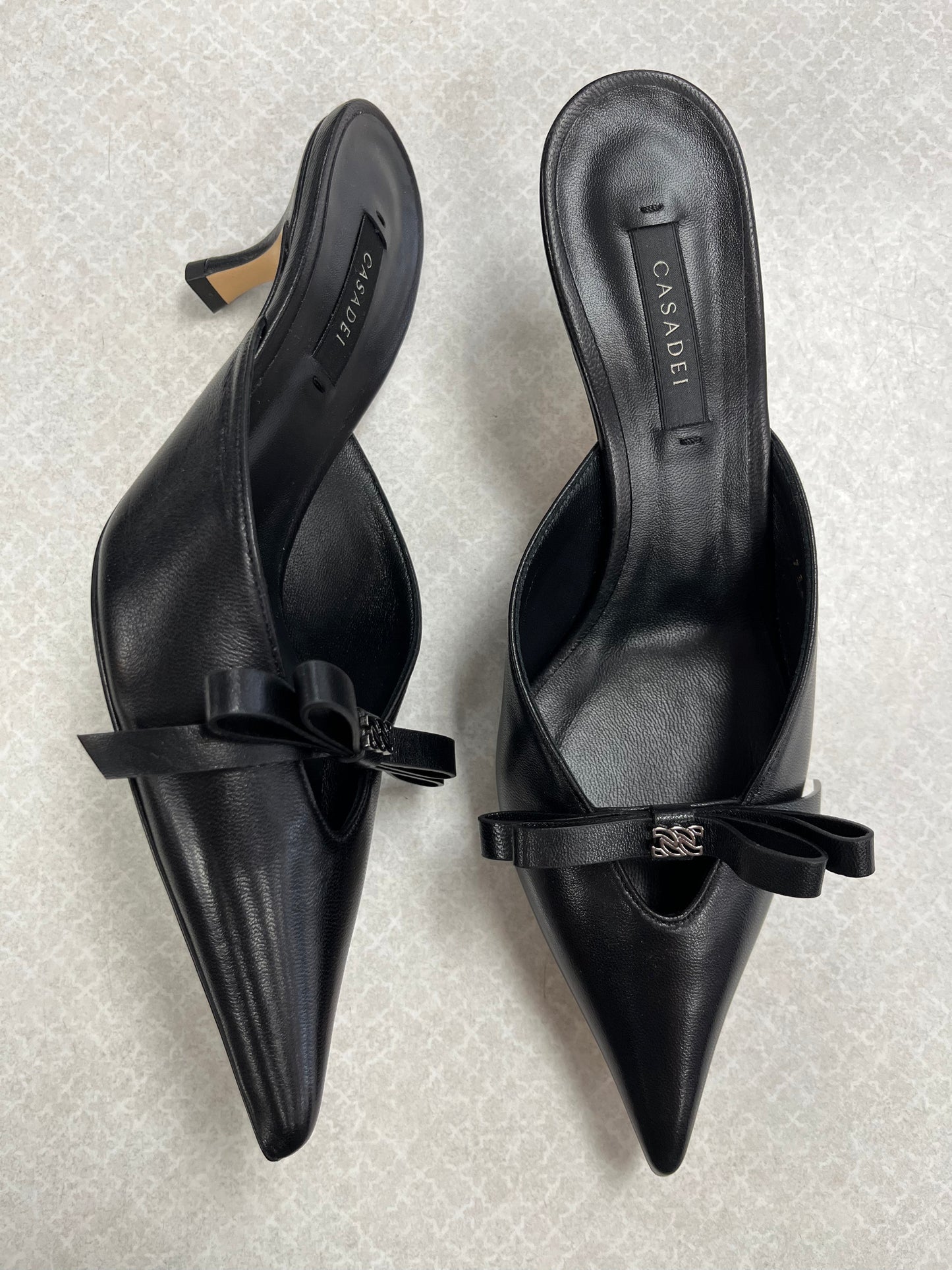 Shoes Heels Kitten By Casadei In Black, Size:6.5