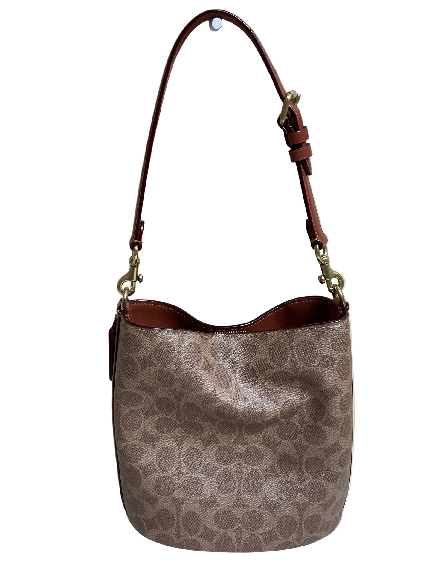 Handbag Designer By Coach In Brown, Size:Medium