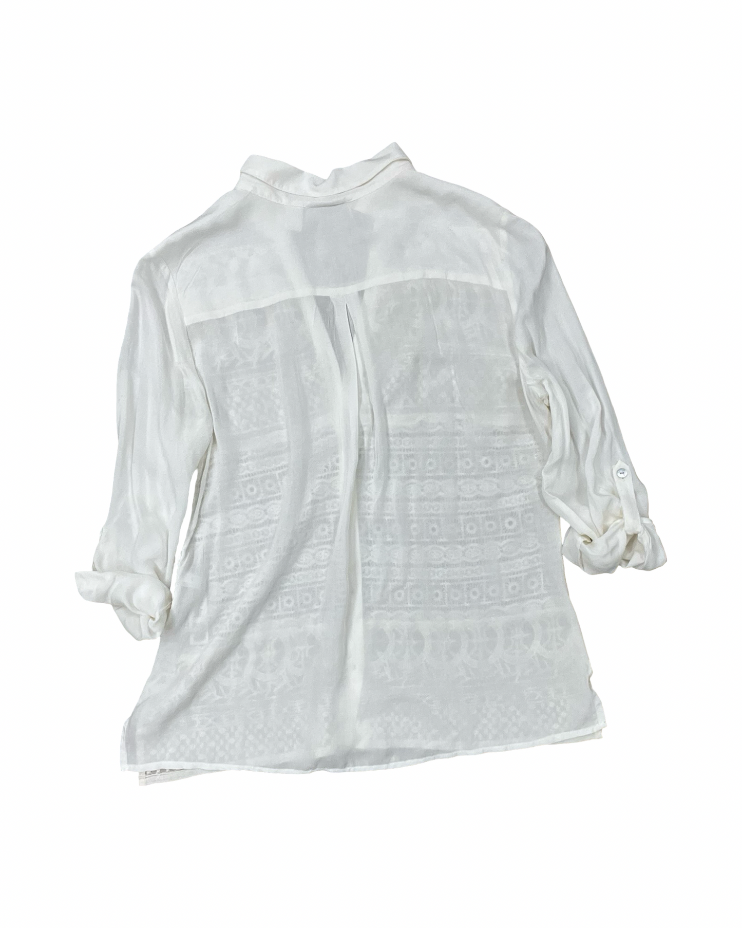 Blouse Ls By Chicos In Cream, Size:L