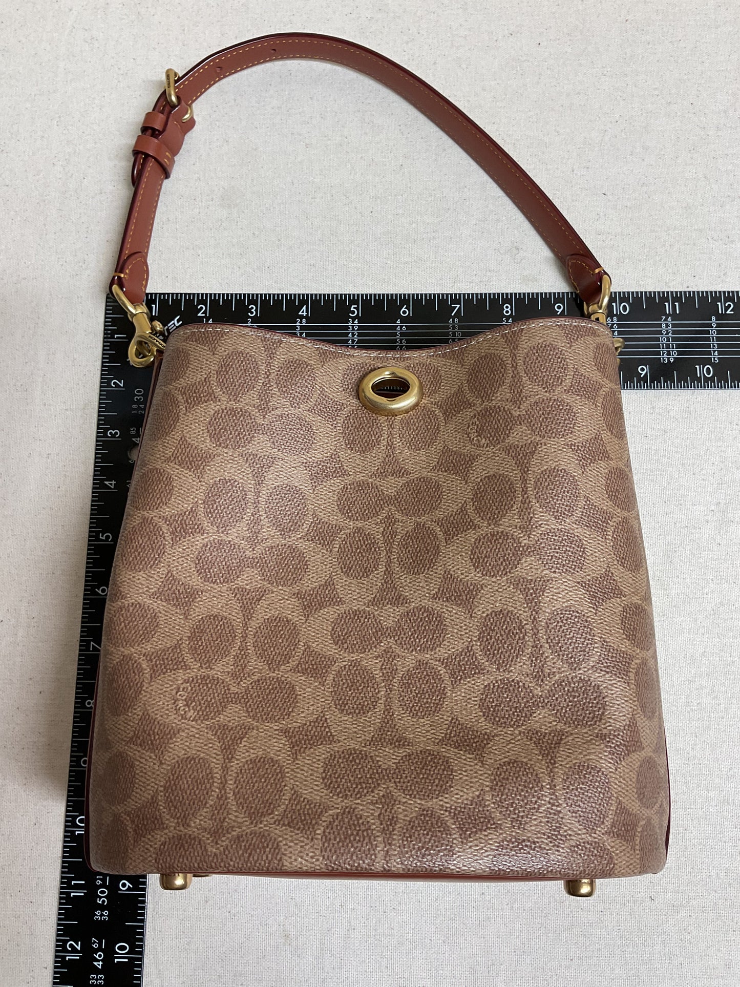 Handbag Designer By Coach In Brown, Size:Medium