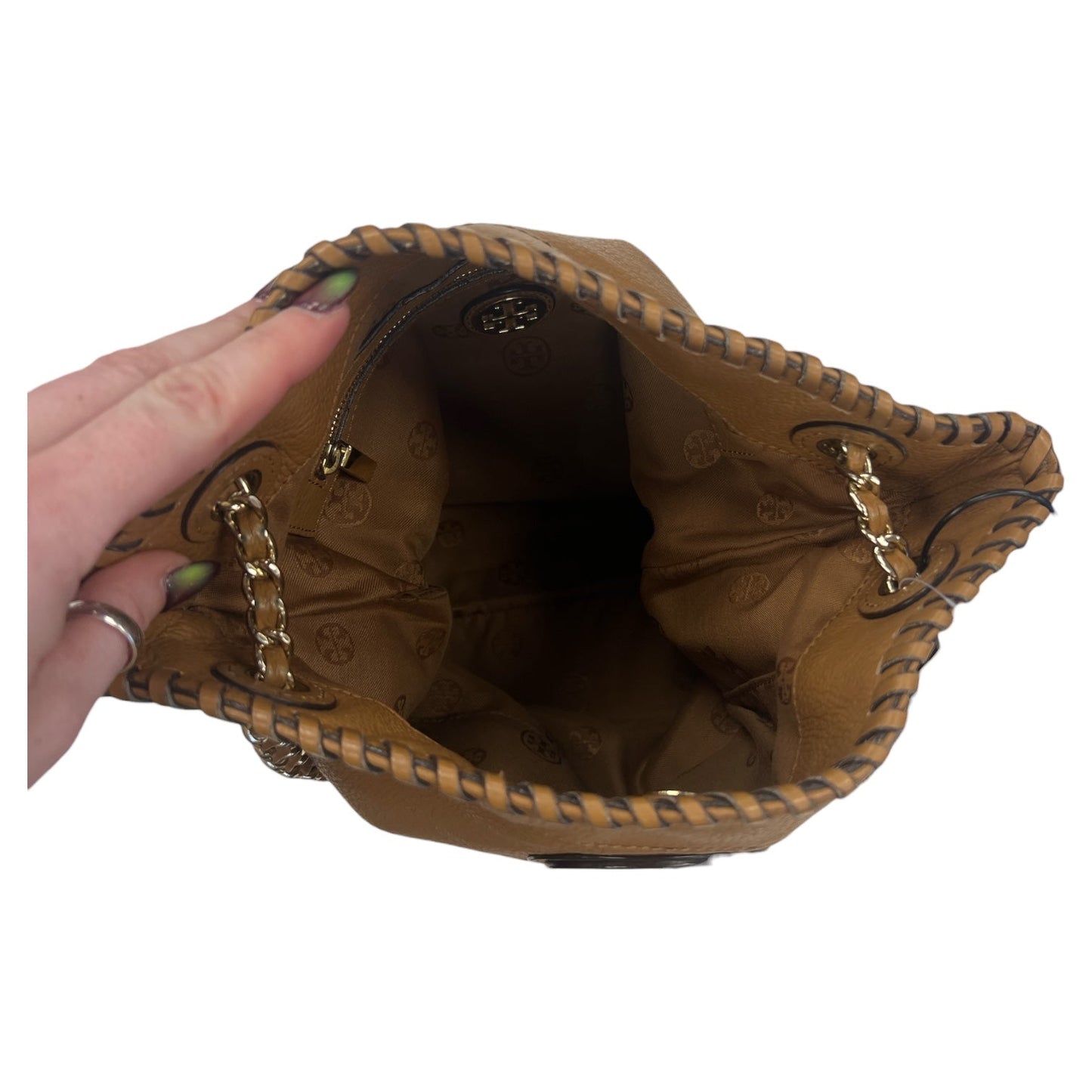 Crossbody Designer By Tory Burch In Tan, Size:Small