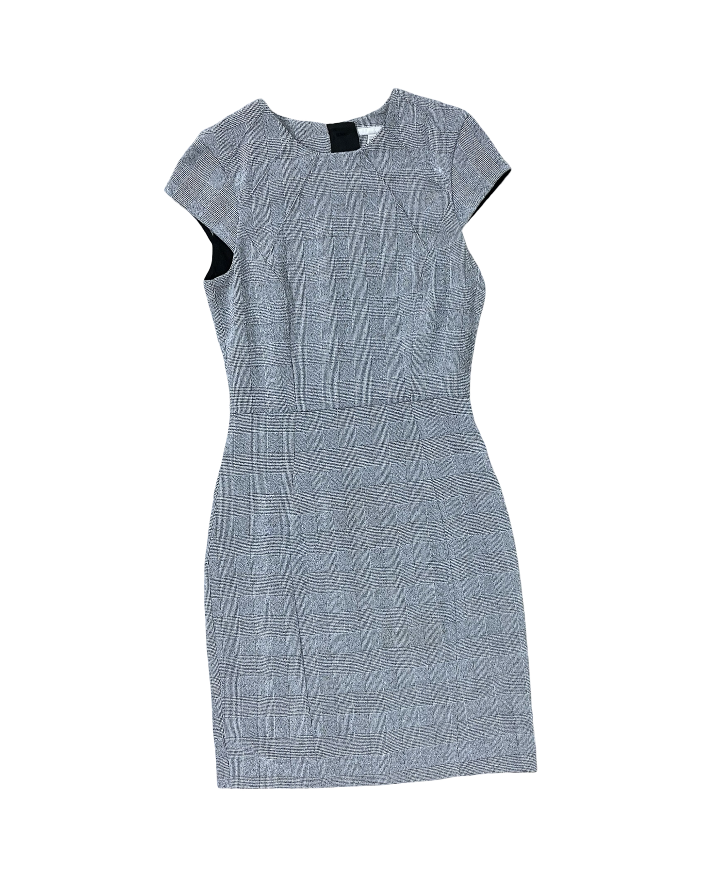 Dress Work By H&M In Grey & White, Size:4