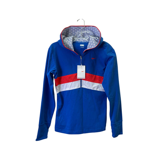 Athletic Top Ls Hoodie By Nike Apparel In Blue & Red, Size:S