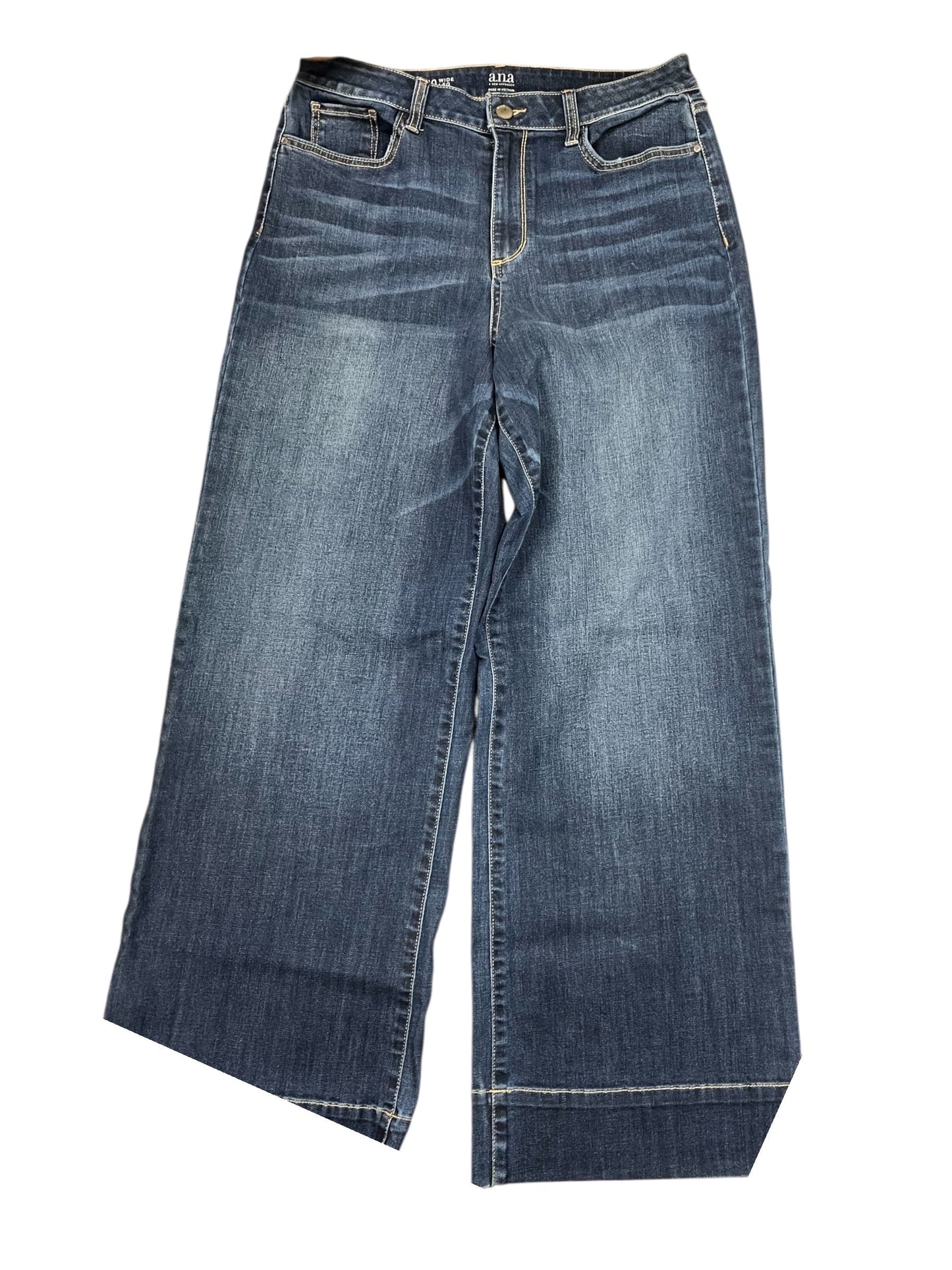 Jeans Wide Leg By Ana In Blue Denim, Size:10