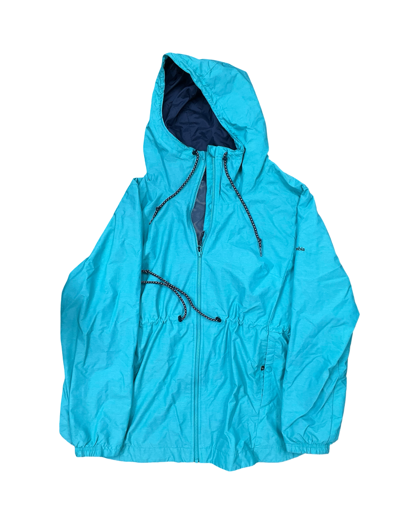 Jacket Windbreaker By Columbia In Teal, Size:1X