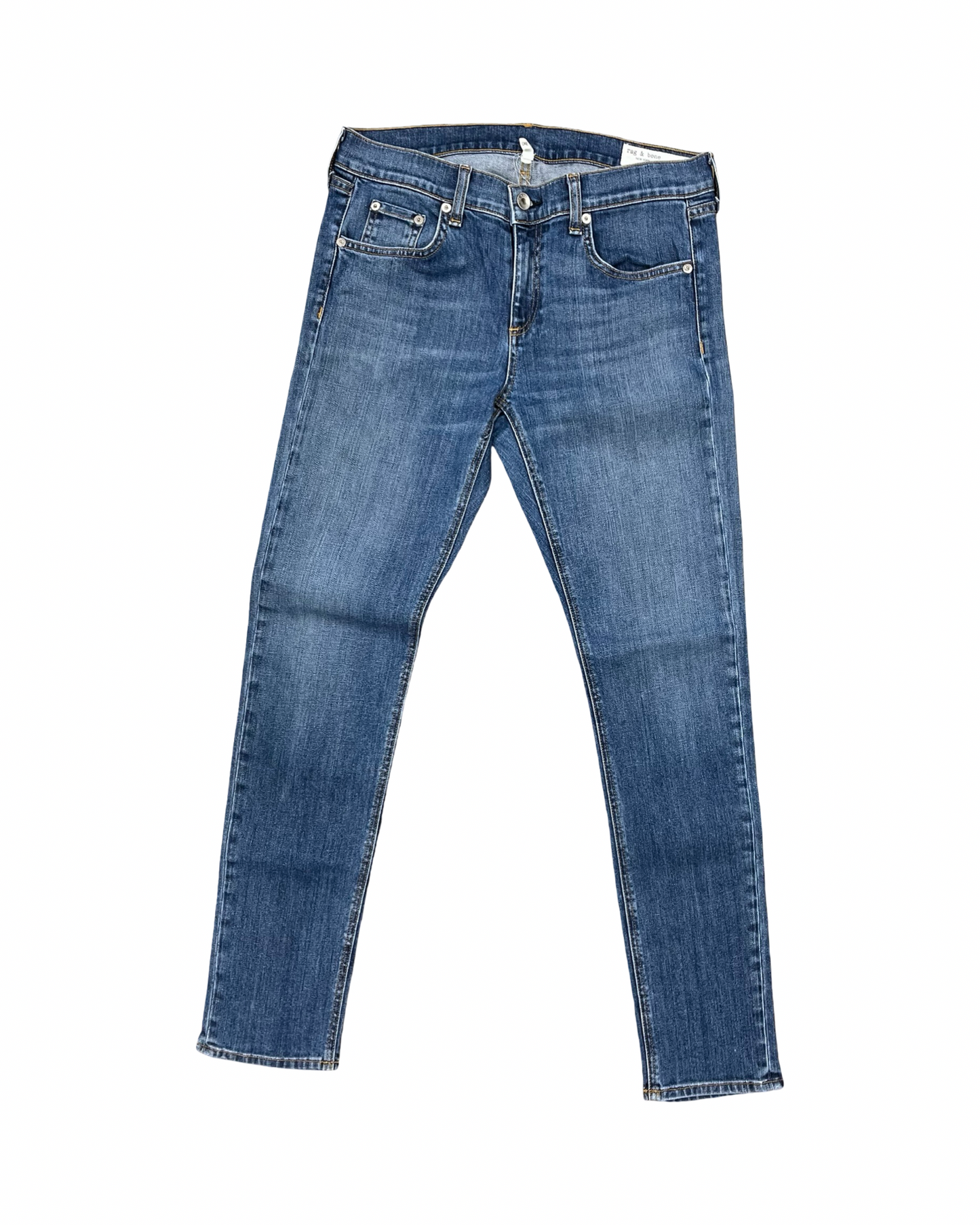 Jeans Straight By Rag And Bone In Blue Denim, Size:4