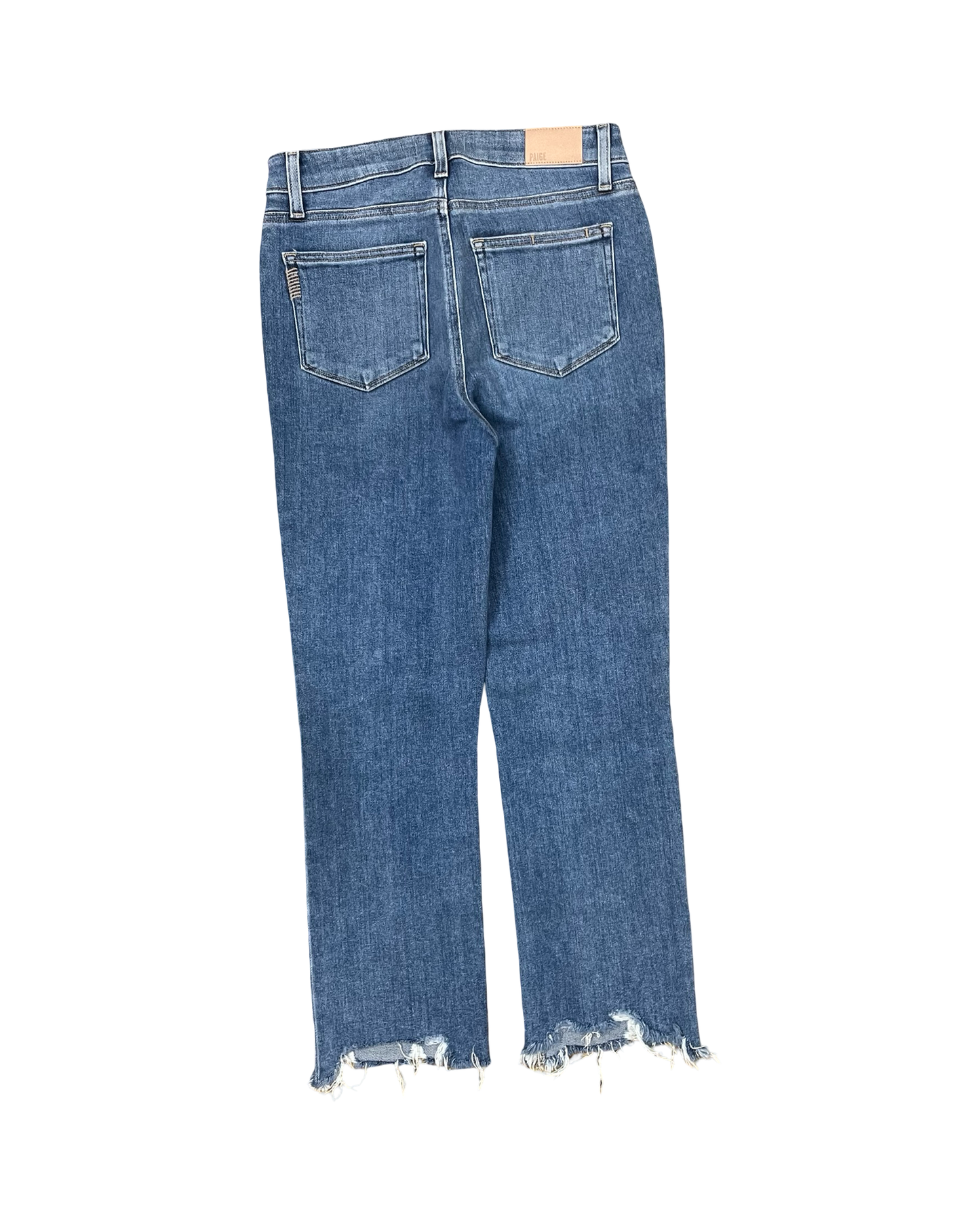 Jeans Straight By Paige In Blue Denim, Size:4
