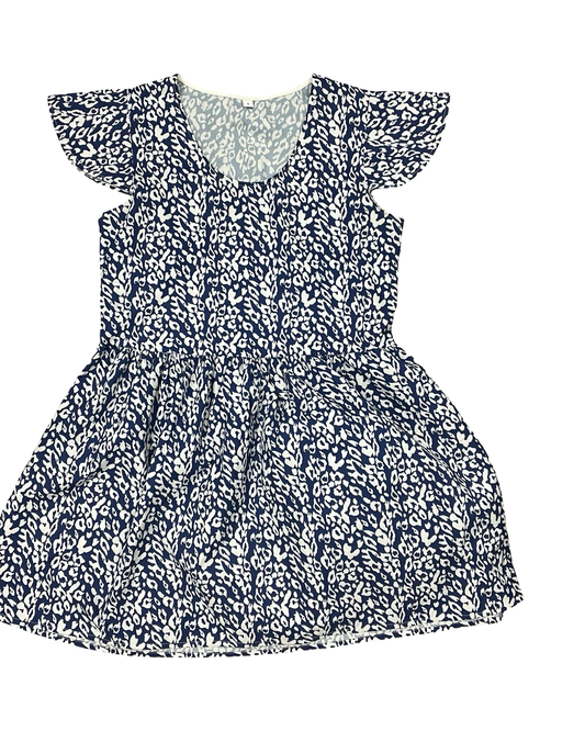 Dress Casual Midi By Clothes Mentor In Blue & White, Size:S