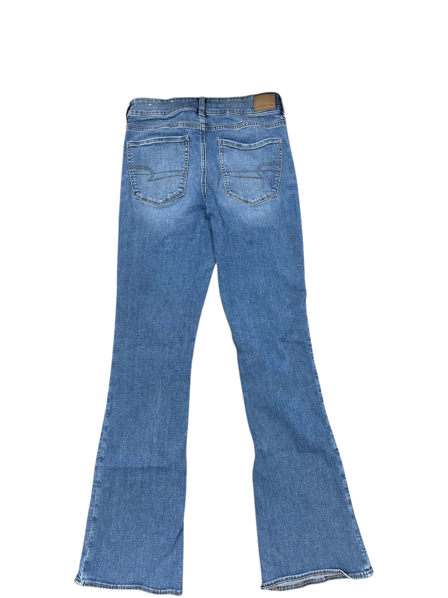 Jeans Flared By American Eagle In Blue Denim, Size:12L