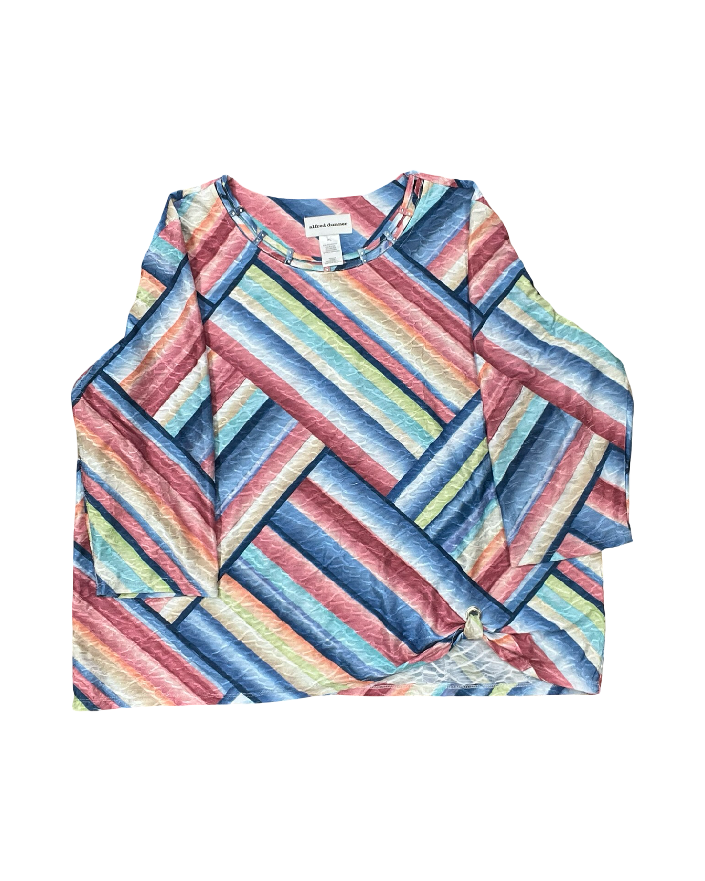 Top 3/4 Sleeve By Alfred Dunner In Multi, Size:Xl