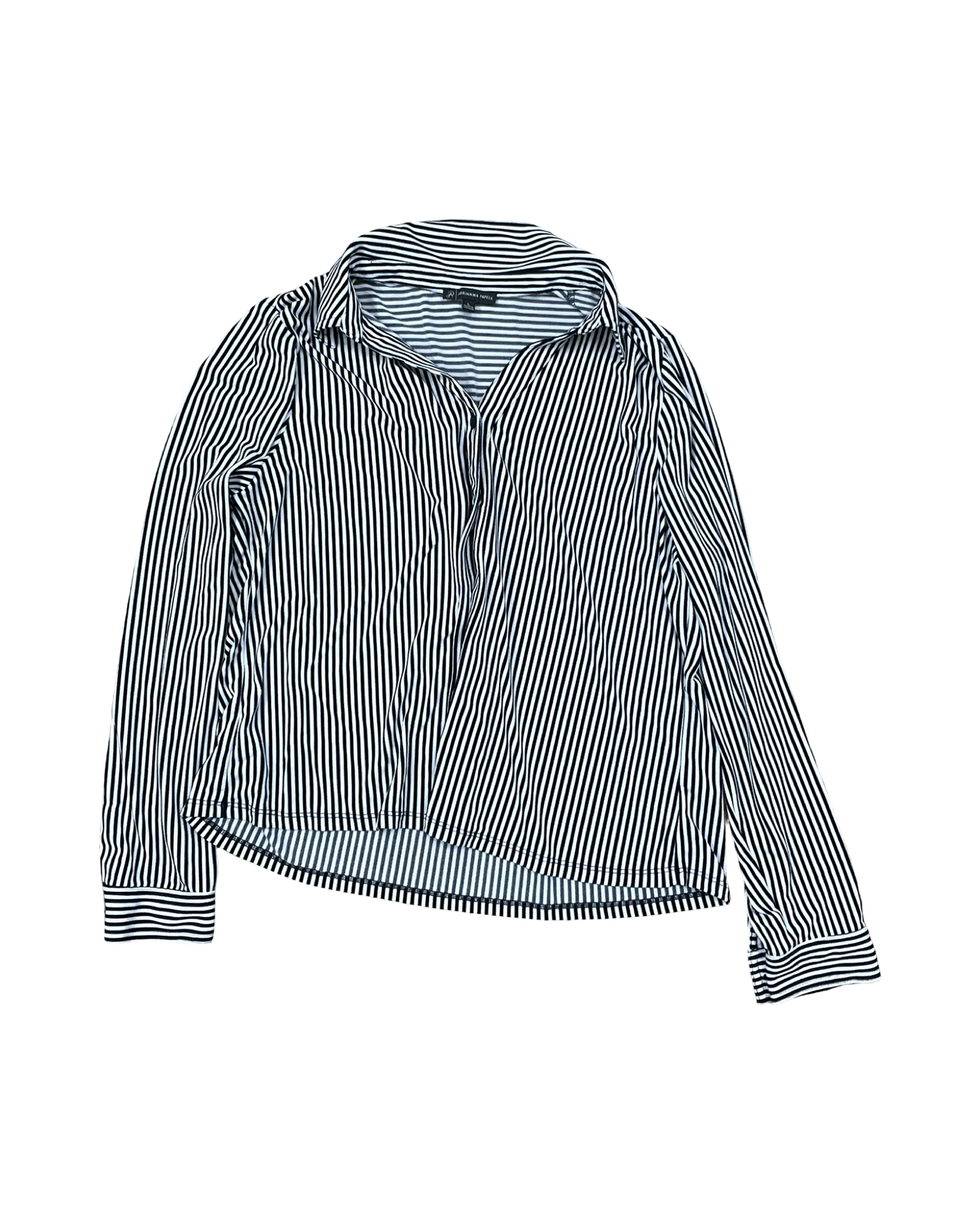 Blouse Ls By Adrianna Papell In Blue & White, Size:L