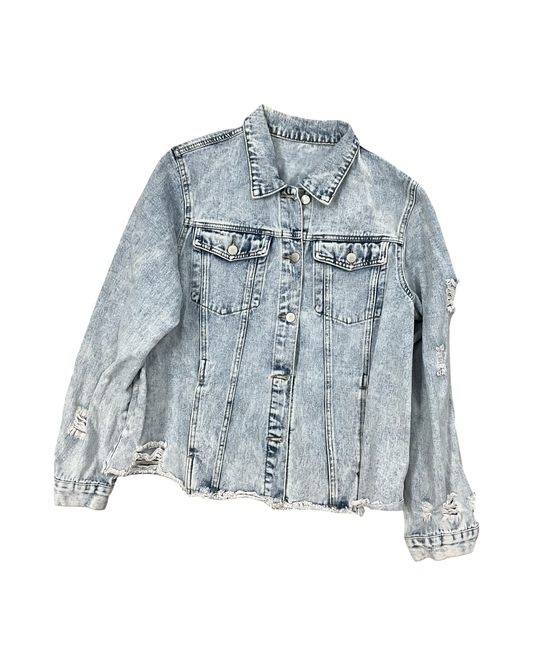 Jacket Denim By Clothes Mentor In Blue Denim, Size:Xl