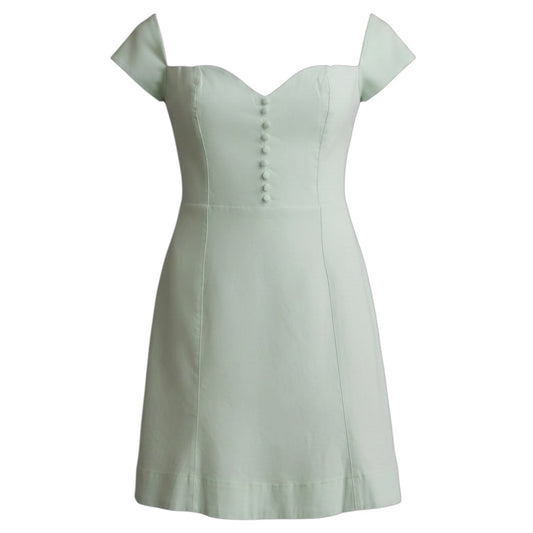 The Cecily Fit & Flare Sweetheart Dress: Mini Edition By Maeve X Anthropologie In Green, Size: XL