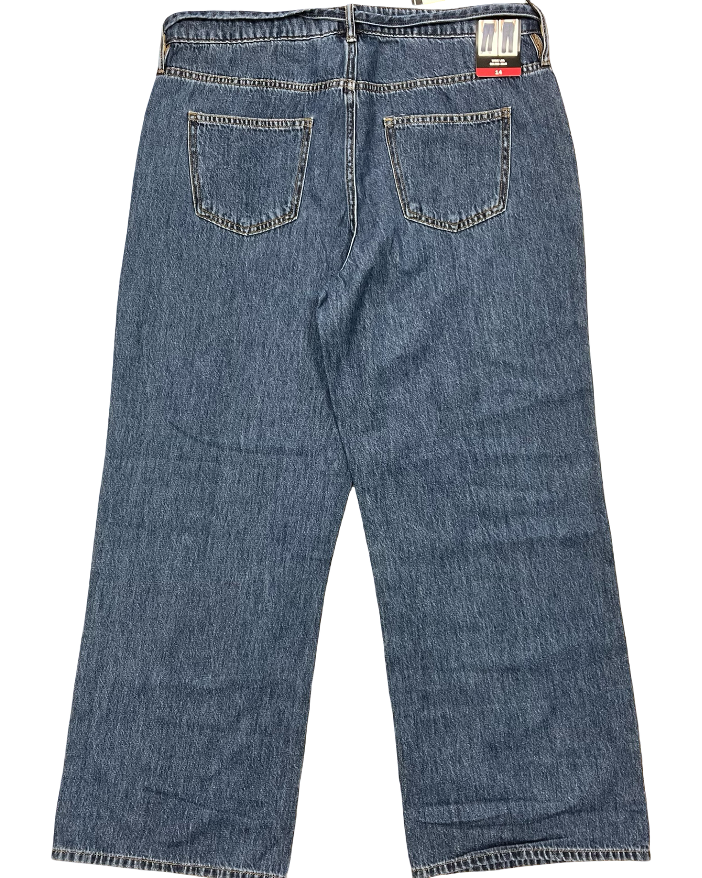Jeans Wide Leg By Clothes Mentor In Blue Denim, Size:14