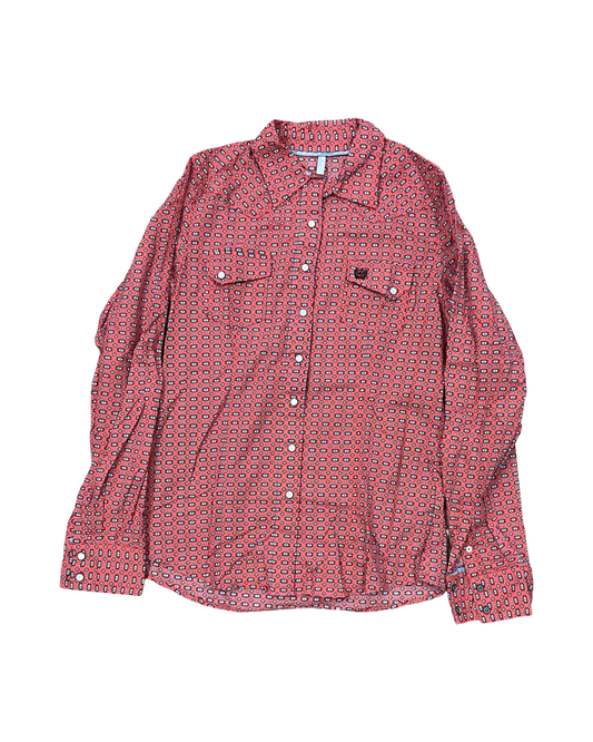Blouse Ls By Clothes Mentor In Red, Size:M