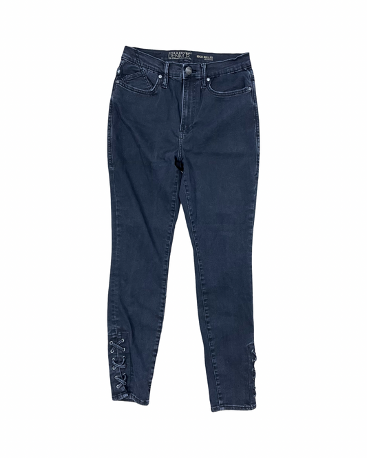 Jeans Skinny By Rock And Republic In Black Denim, Size:10