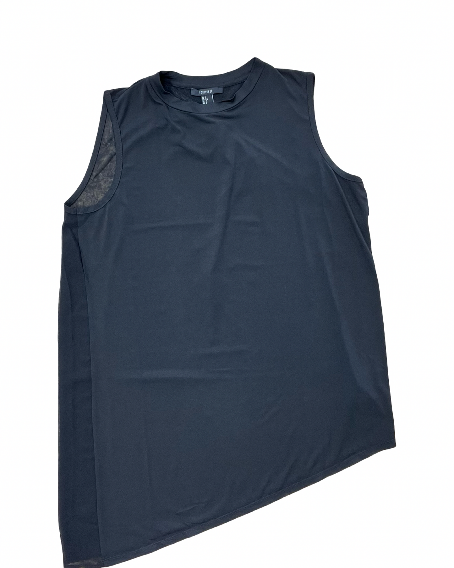 Top Sleeveless Basic By Forever 21 In Black, Size:L