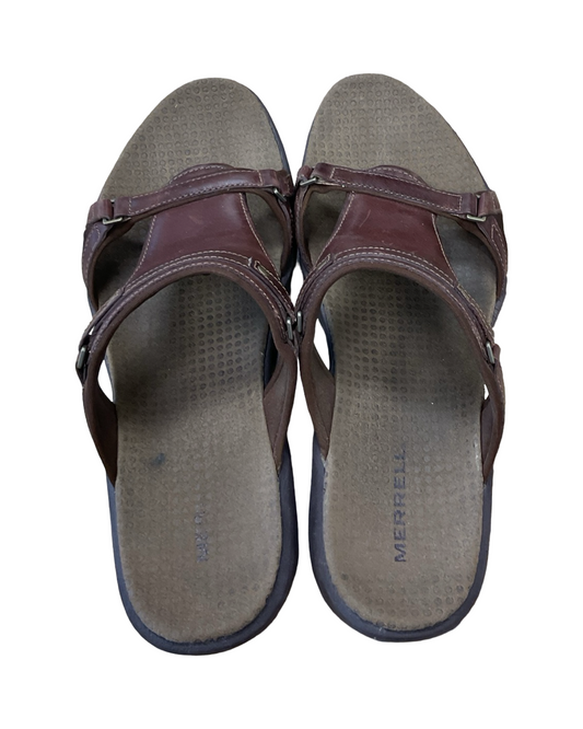 Sandals Flats By Merrell In Brown, Size:9